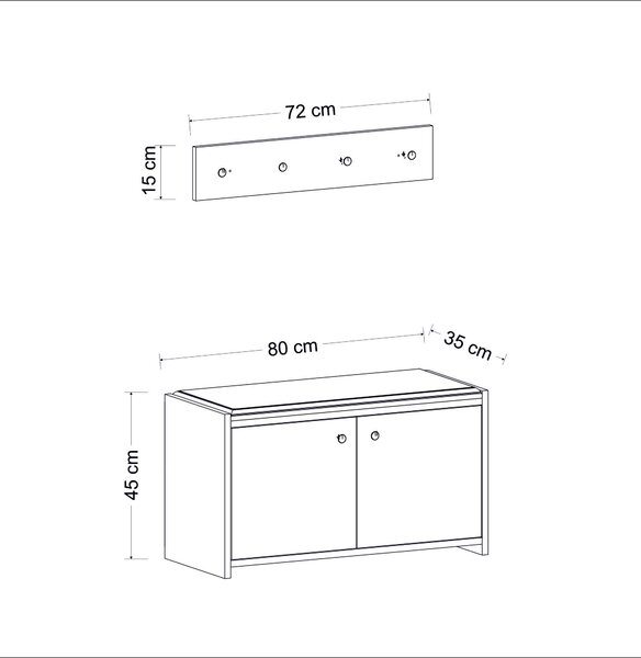 Mobilier hol Zorro (antracit). 1089129