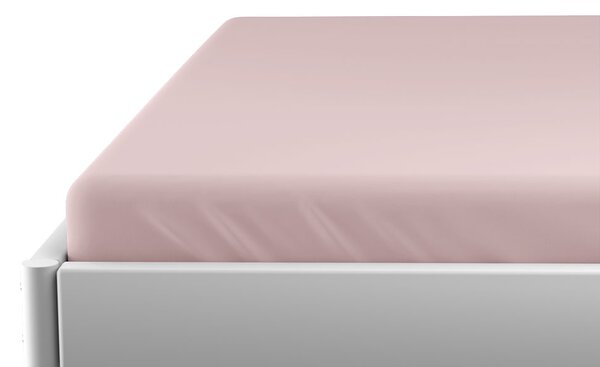 Cearsaf jerseu pentru patut de copii EXCLUSIVE 70x140 cm roz prafuit