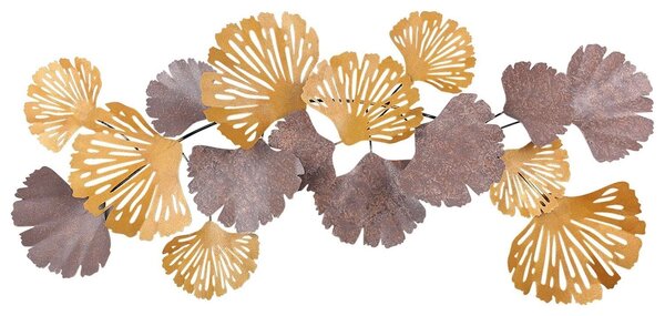 Decoratiune perete GERGO, bej/auriu, metal, 130x6x60 cm