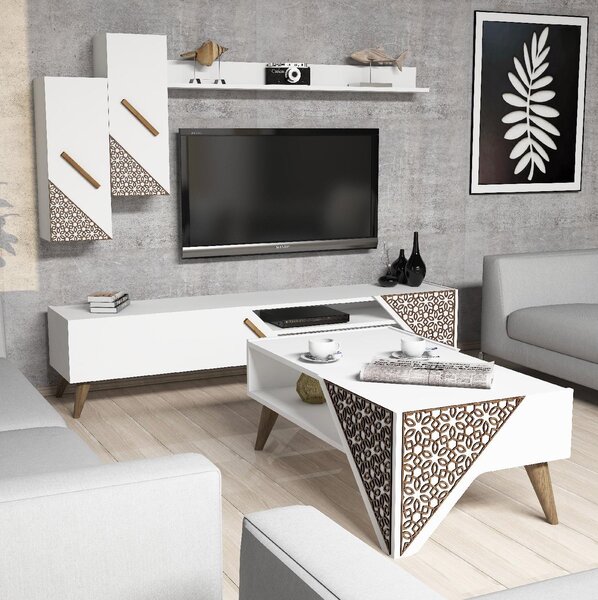 Set mobilier living Berny (alb). 1089105