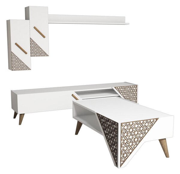 Set mobilier living Berny (alb). 1089105