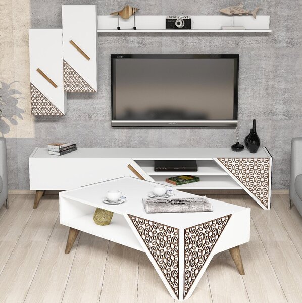 Set mobilier living Berny (alb). 1089105
