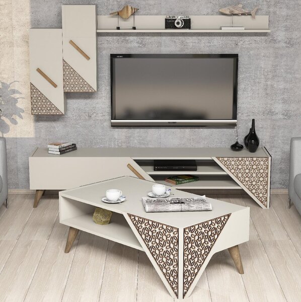Set mobilier living Berny (crem). 1089107