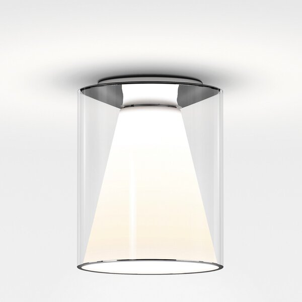 Serien Lighting serien.lighting Drum M plafon, Triac, 927, lung, reglabil, Transparent, Camera de zi / sufragerie, Sticlă, Design