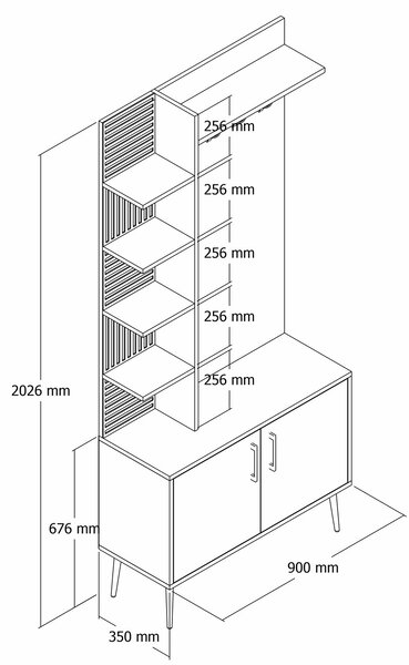 Mobilier hol Valery 2 (alb + auriu). 1089147