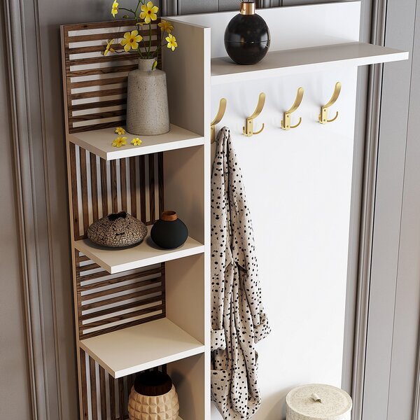 Mobilier hol Valery 2 (alb + auriu). 1089147