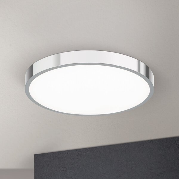 ORION Plafonieră cu LED Bully, crom, Ø 28 cm, Metalic, Camera de zi / sufragerie, Metal, Modern