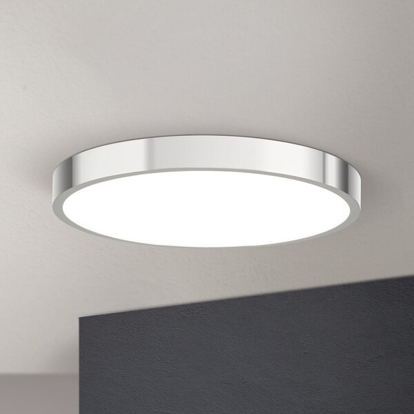 ORION Plafonieră cu LED Bully, crom, Ø 28 cm, Metalic, Camera de zi / sufragerie, Metal, Modern
