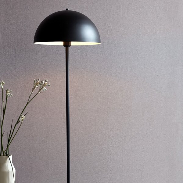 Nordlux Lampadar Ellen 40 cu abajur metalic, negru, Negru, Camera de zi / sufragerie, Metal, Scandinavă