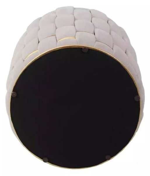 Taburet cu spațiu de depozitare Tiara Velvet, bej