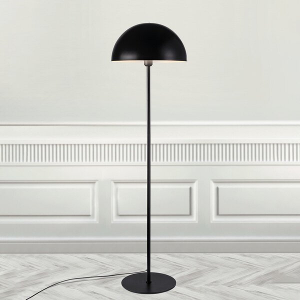 Nordlux Lampadar Ellen 40 cu abajur metalic, negru, Negru, Camera de zi / sufragerie, Metal, Scandinavă