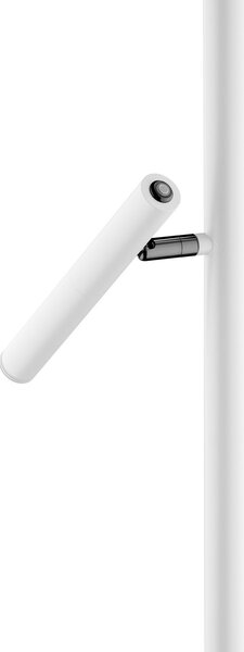 HELL Streak lampadar LED, 2 becuri cu dimmer, alb, reglabil, Alb, Camera de zi / sufragerie, Metal, Modern