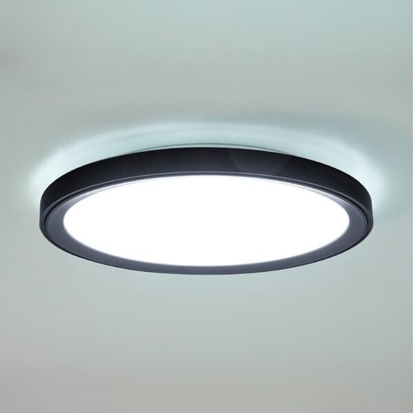 BRUMBERG Sunny Midi LED plafonieră cu LED-uri RC CCT negru, reglabil, Negru, Camera de zi / sufragerie, Aluminiu