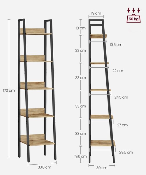 Raft TAYLOR ARTISAN 5 polite 170x33,8 cm