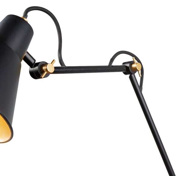 Searchlight Aplică perete 7403 cu 3 articulații, negru-auriu, Negru, Camera de zi / sufragerie, Metal, Modern