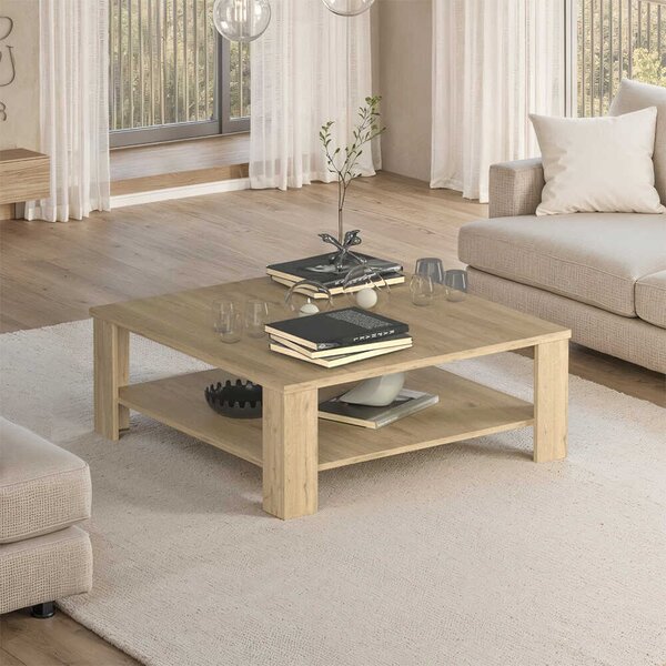 Masuta Cafea Adore New Jersey cu Raft, 90x42x90 cm