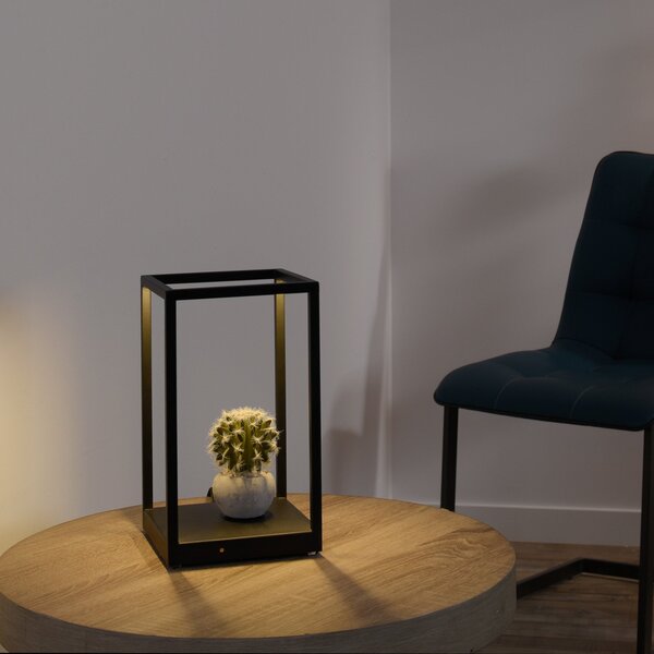 Paul Neuhaus Lampa de masă cu LED Conni, negru, reglabil, Negru, Camera de zi / sufragerie, Metal, Modern