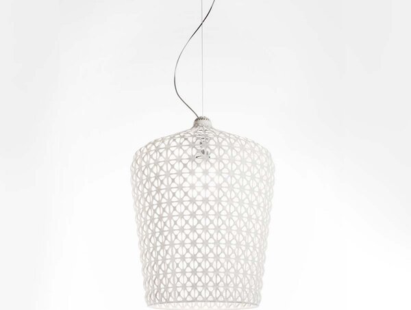 Kartell Kabuki - lampă suspendată designer, alb, Alb, Camera de zi / sufragerie, Plastic, Design