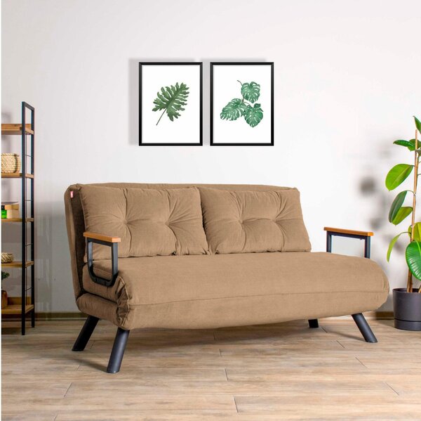Canapea futon Sandy (maro deschis). 1101767