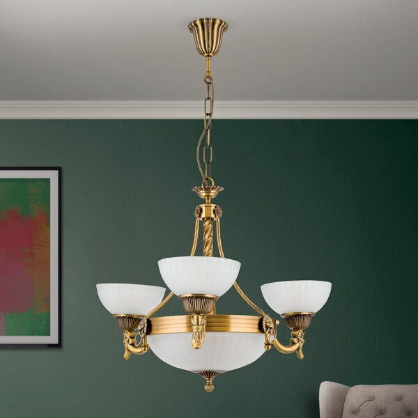 ORION Candelabru Noam design clasic Ø 64 cm, reglabil, Bronz / Alamă Veche, Camera de zi / sufragerie, Metal