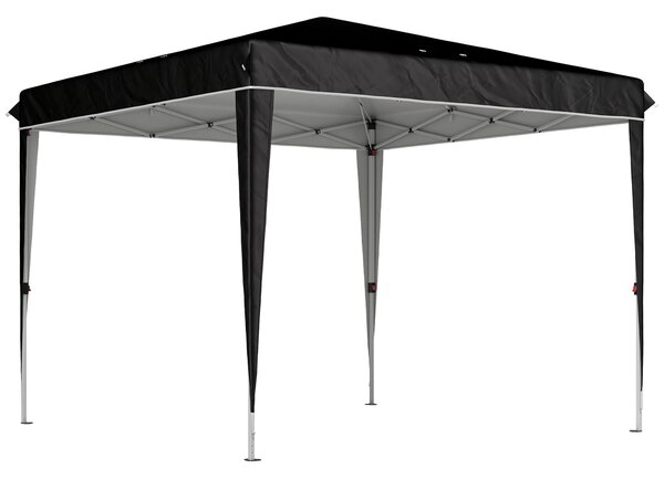 Outsunny Pavilion Pliabil cu Înălțime Reglabilă și Geantă de Transport, 300x300x273 cm, Negru | Aosom Romania