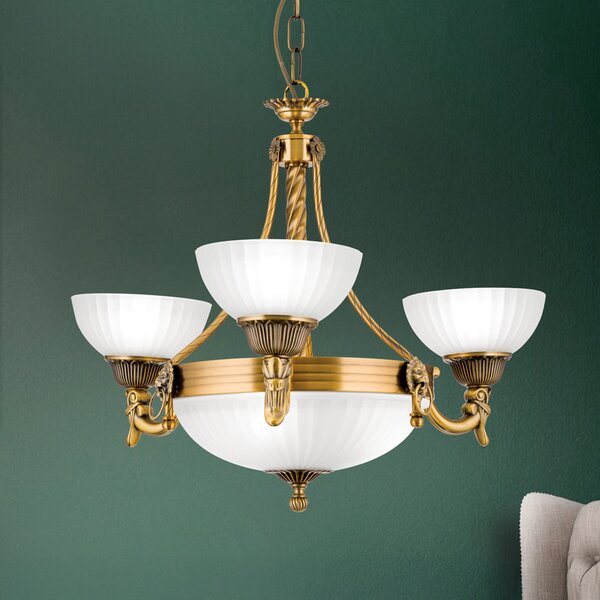 ORION Candelabru Noam design clasic Ø 64 cm, reglabil, Bronz / Alamă Veche, Camera de zi / sufragerie, Metal