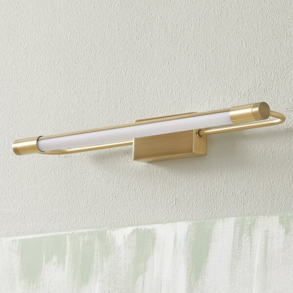 Fabas Luce Aplică de perete LED Rapallo, alamă, IP44, 40 cm, Auriu / Alamă, Hol, Metal, Modern