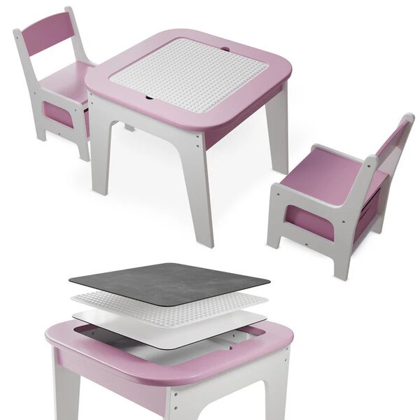 Juskys Set de lemn pentru copii Milou - roz