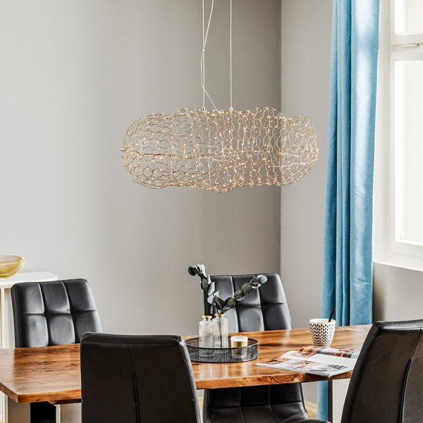 By Rydéns Hayden lampă suspendată LED, 76 cm, reglabil, Auriu / Alamă, Camera de zi / sufragerie, Metal, Design