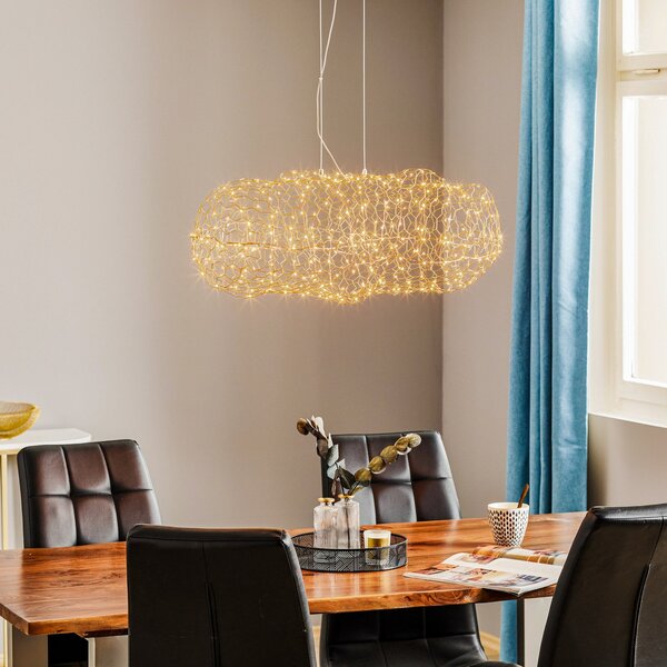By Rydéns Hayden lampă suspendată LED, 76 cm, reglabil, Auriu / Alamă, Camera de zi / sufragerie, Metal, Design