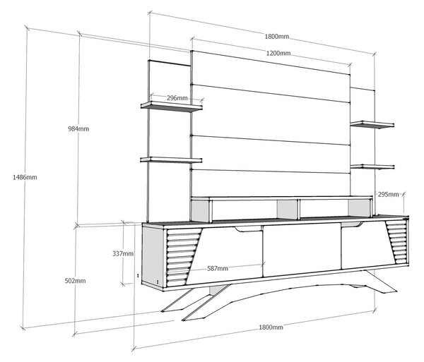 Mobilier living Dajama 2 (nuc + alb). 1102067