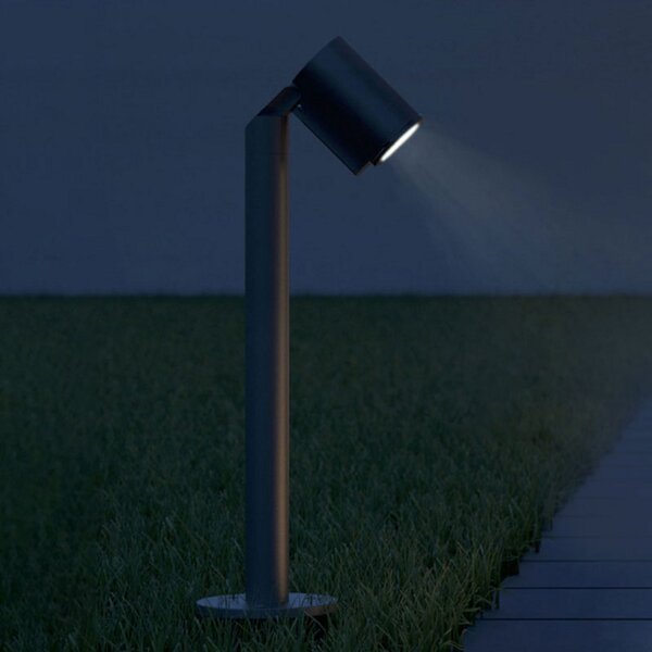 STEINEL Bornă luminoasă SPOT WAY, antracit, IP44, orientabilă, Negru, Metal, Modern