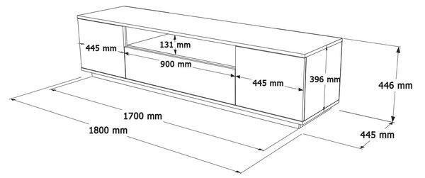 Set mobilier living Fera 17 (pin atlantic + antracit). 1102145
