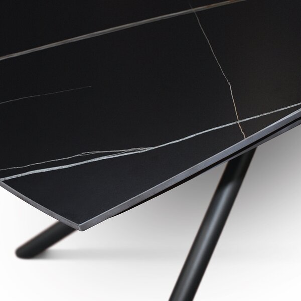 Masa ceramica extensibila Sahara Noir 140 x 90 x 75 cm