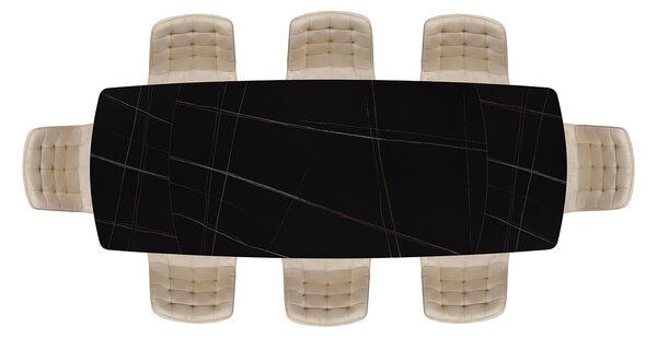 Masa ceramica extensibila Sahara Noir 140 x 90 x 75 cm