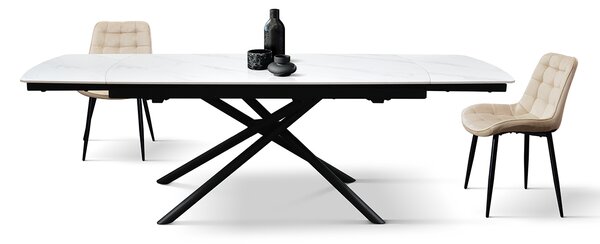 Masa ceramica extensibila Sahara Statuario 140 cm /90 cm /75 cm