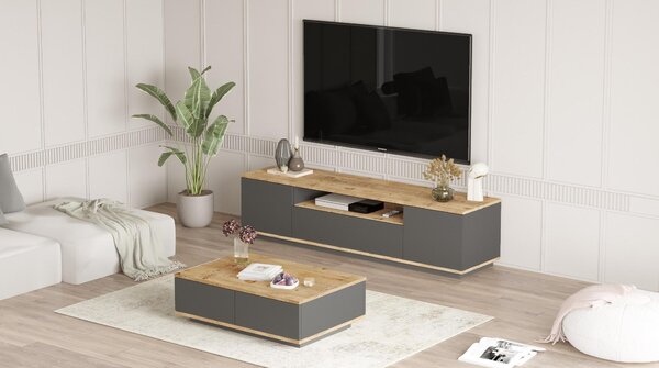 Set mobilier living Fera 17 (pin atlantic + antracit). 1102145