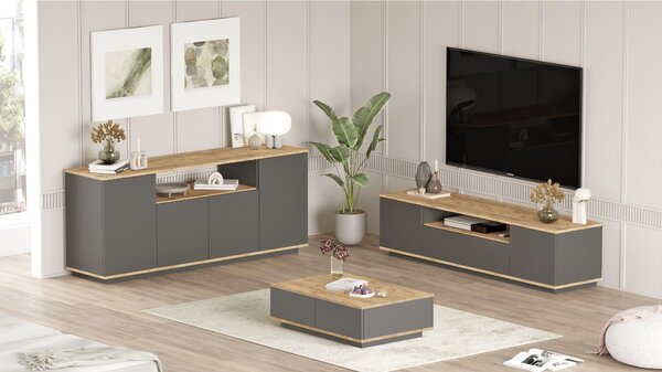 Set mobilier living Fera 18 (pin atlantic + antracit). 1102146