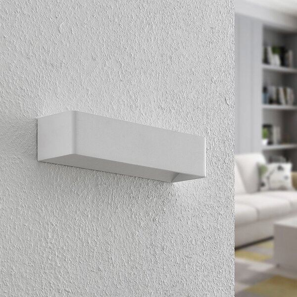 Arcchio Aplică de perete LED Karam, 37 cm, alb, metal, sus/jos, reglabil, Alb, Camera de zi / sufragerie, Aluminiu, Modern