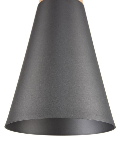 Maytoni Lampă suspendată Bicones pe antracit, Ø 14cm, reglabil, Negru, Camera de zi / sufragerie, Metal, Modern