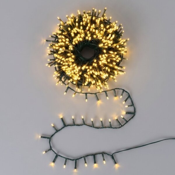Aigostar - Ghirlandă LED de Crăciun pentru exterior 2500 LED/8 funcții 53 m IP44 alb cald