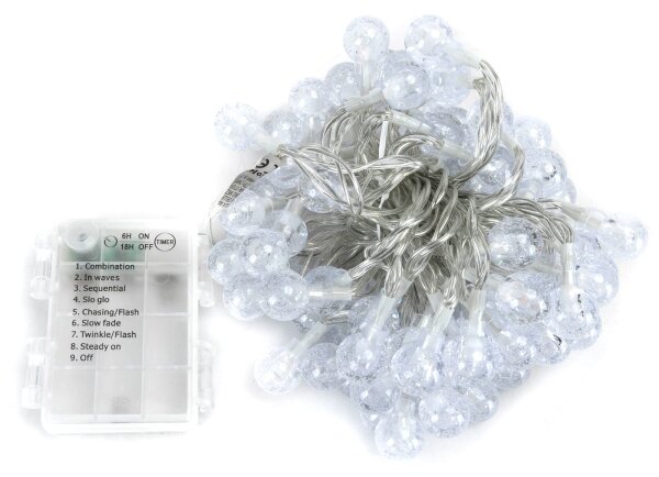 Aigostar - Ghirlandă LED de exterior pentru Crăciun 100xLED/8 funcții 3xAA 10,3m IP44 multicolor
