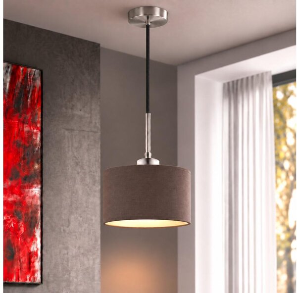 Eglo - LED lampă suspendată pe cablu TUNJA 1xE27/60W/230V diam. 20 cm maro/negru