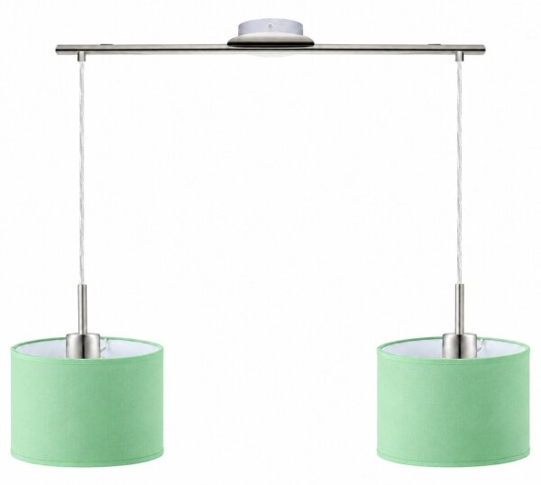 Eglo - Lustră LED pe cablu TUNJA 2xE27/60W/230V crom mat/verde
