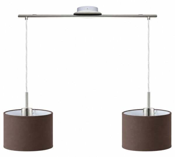 Eglo - lustra LED cu cablu TUNJA 2xE27/60W/230V crom mat/maro