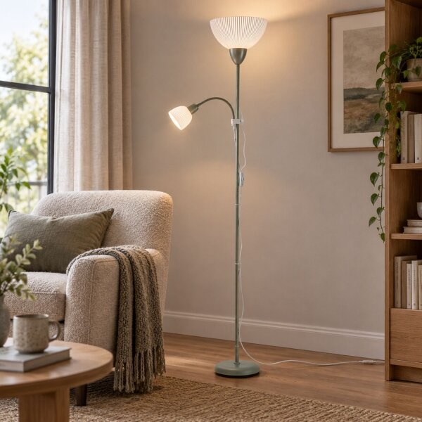 Rabalux 74102 - Lampadar ACTION PRO 1xE27/60W/230V + 1xE14/25W verde