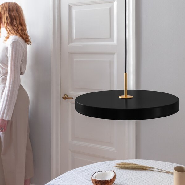 UMAGE Asteria medium lampă suspendată alamă negru, reglabil, Negru, Camera de zi / sufragerie, Metal, Design