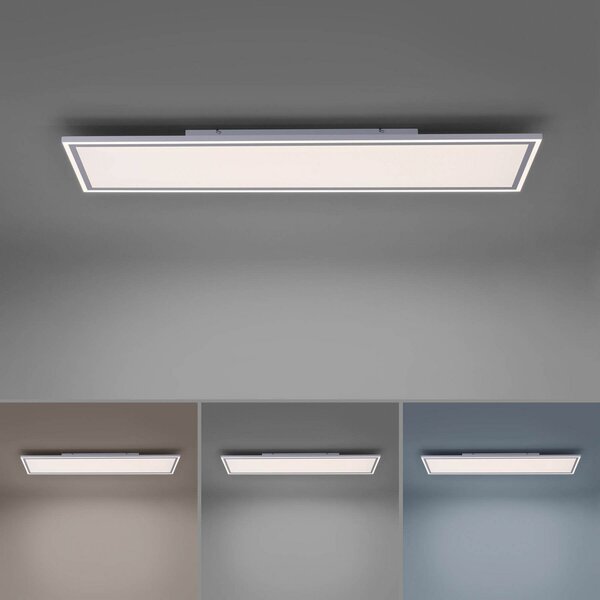 JUST LIGHT. GmbH Panou LED Edging, tunable white, 121x31 cm, reglabil, Alb, Bucătărie, Plastic, Modern