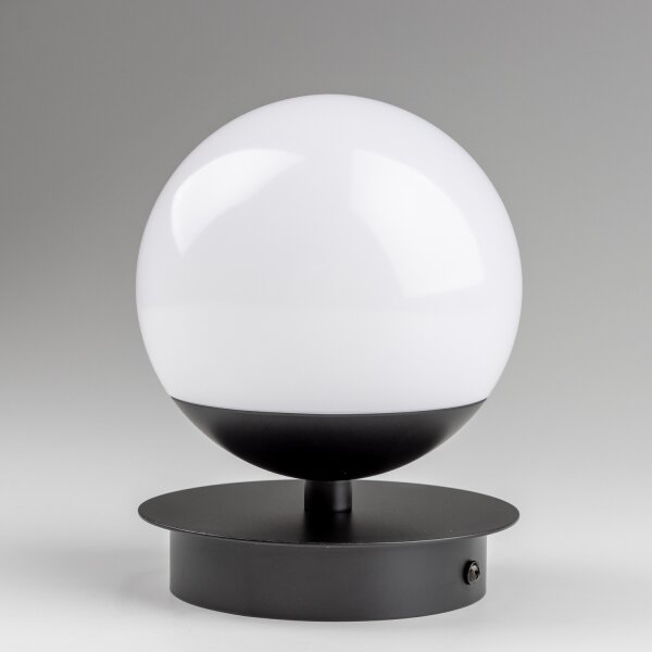 Brilagi - Aplica LED de perete pentru baie BALL, 6W, 230V, 3000/4000/6500K, IP44, neagră
