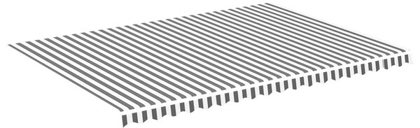 Pânză de rezervă copertină, antracit și alb, 5x3,5 m